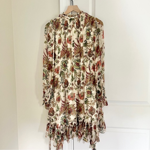 Ulla Johnson Anais Freesia Floral Silk Chiffon Minidress Size Small - Picture 4 of 12
